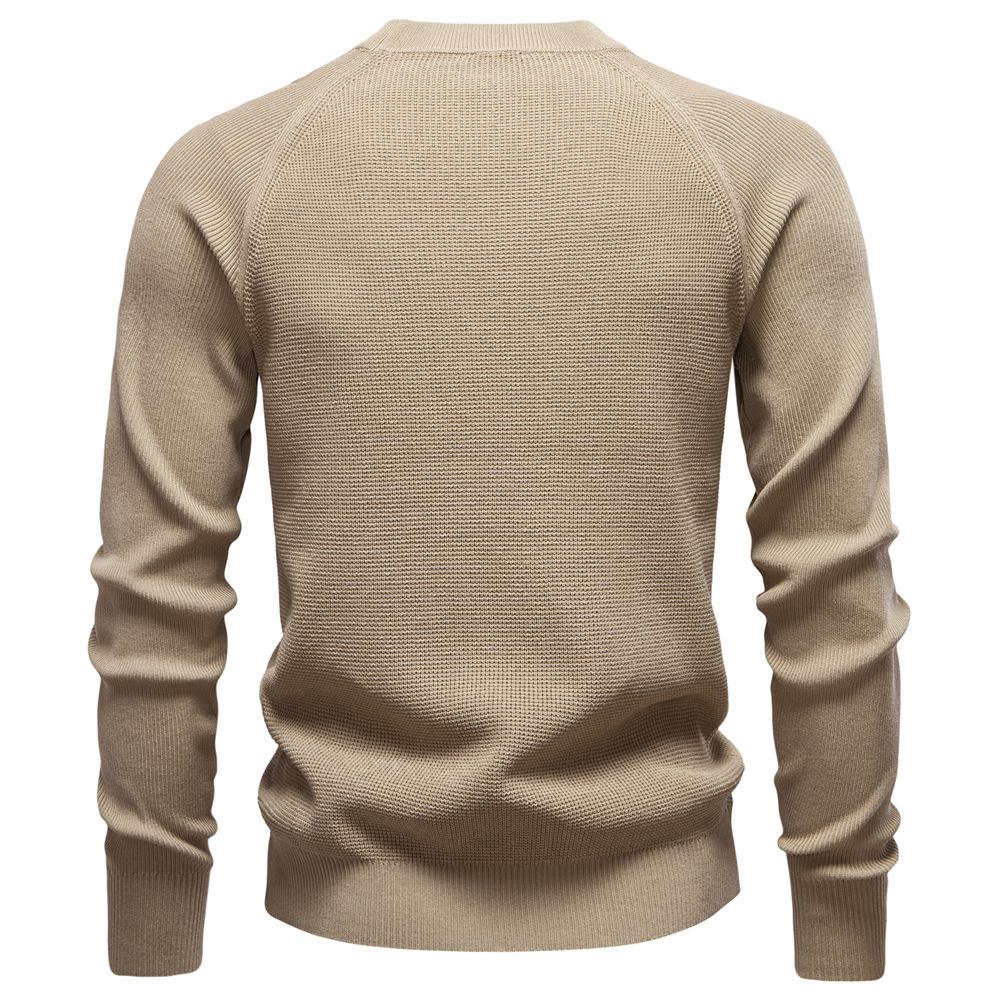 Polo Ralph Lauren 2025 Autumn and Winter Embroidery New Round Neck Fashionable Solid Color Sweater Men's High-quality Business Casual Knitted