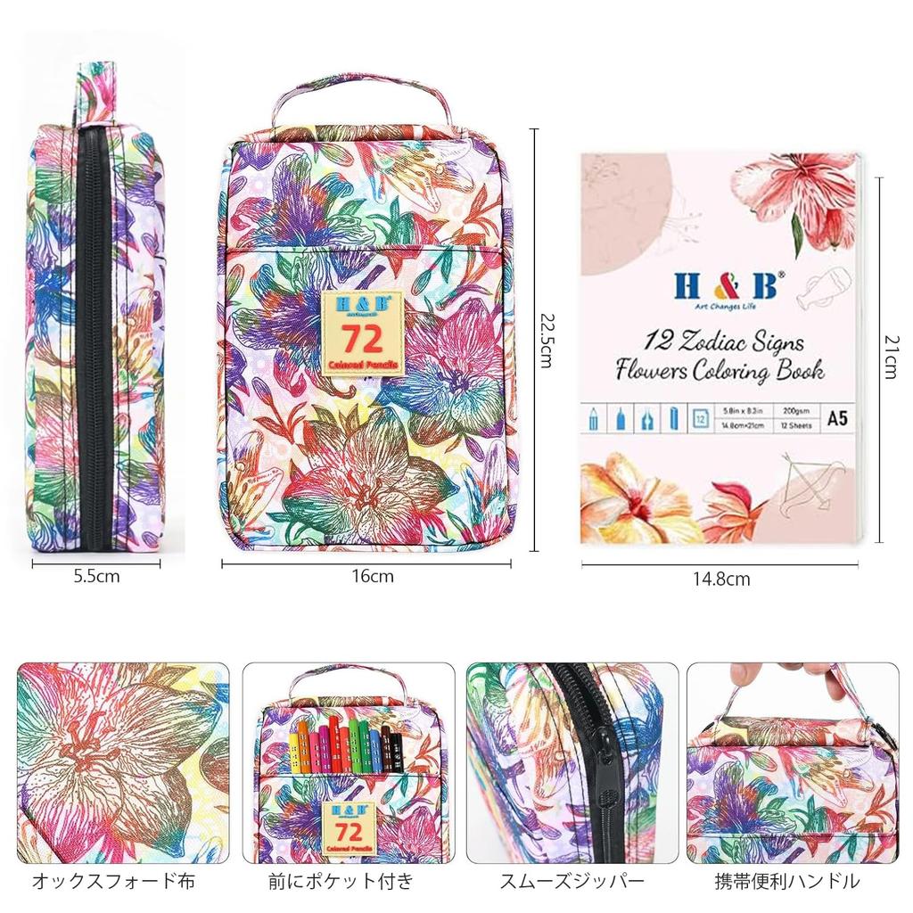 Roleness Colored 72 12 Colors in 6 Skin and Mixed Coloring Pencil Set for Kids and Includes Soft and Storage Pencils, Pencils, Varieties Oil,