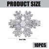 Pack of 10 Elegant Snowflake Shaped Hair Clip Dainty Barrette Headwear Accessory Stylish Snowflake Hairpins for Women