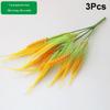 7 Forks Artificial Wheat Ears Rice Plant Bouquet Plastic Yellow Flower Wheat Ears Rice Plant Branch Non Water Needed Realistic