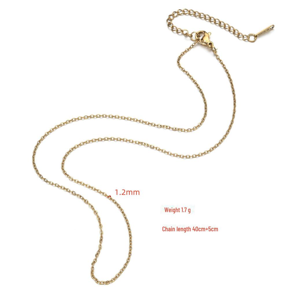 Non-Fading Titanium Steel O-Shaped Clavicle Chain for DIY Jewelry