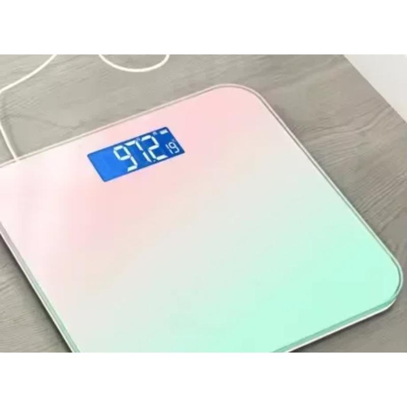 Gradient Color Intelligent LCD Electronic Scale Digital Display Glass Weight Scale Balance Body Electronic Scale for Weight Meas