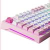 HP K500F Mechanical Feel Wired Keyboard, Quiet Multifunctional Knob for Office, Pink, 98-Key Layout