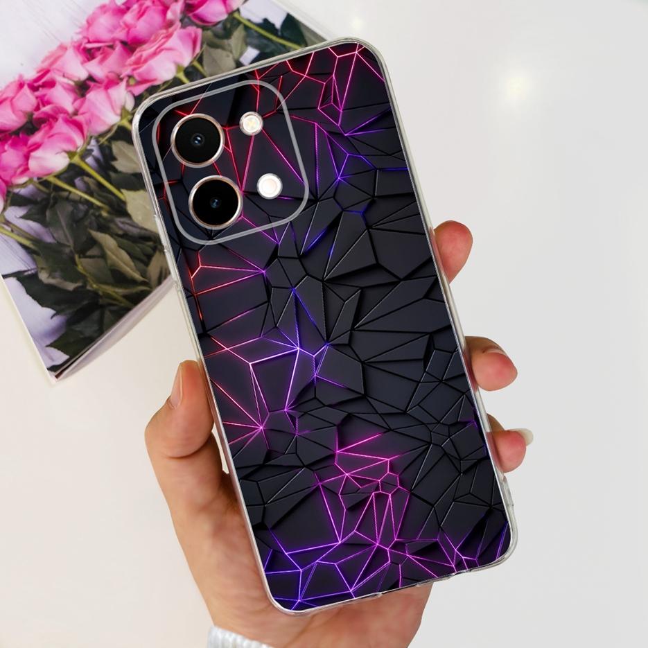 For Vivo Y28 4G Case V2352 Cute Cat Panda Painted Cover Soft Silicone Phone Case For Vivo Y28 Y 28 VivoY28 4G Funda 6.68'' Coque