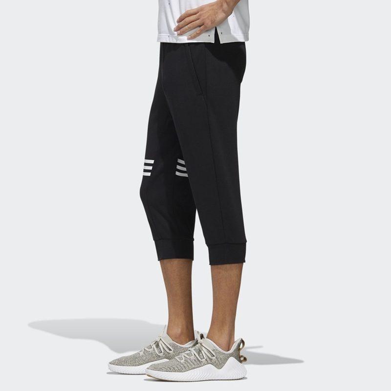 Adidas Casual Pants Men's Black Moderate Cuffed Pants DY8726