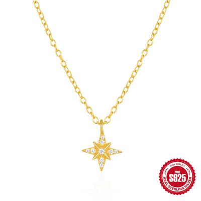 Wind Star Element Zirkon Tetragonal Sekizgen Köprücük Kemiği Zinciri Kolye