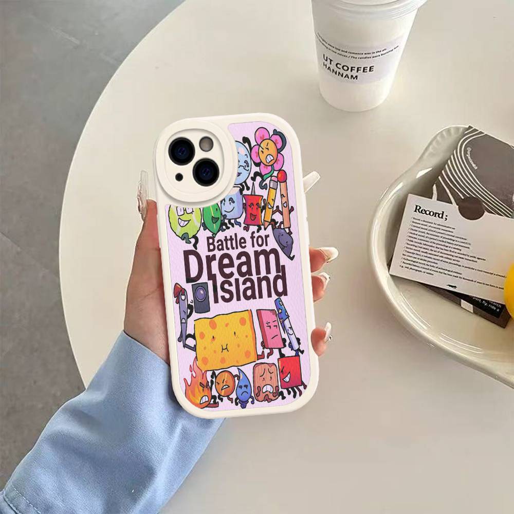 

B-Bfdi Battle For D-Dream Island Leather Phone Case For IPhone 16 15 14 13 12 11 Pro Max Plus Shockproof Cover iphone 11