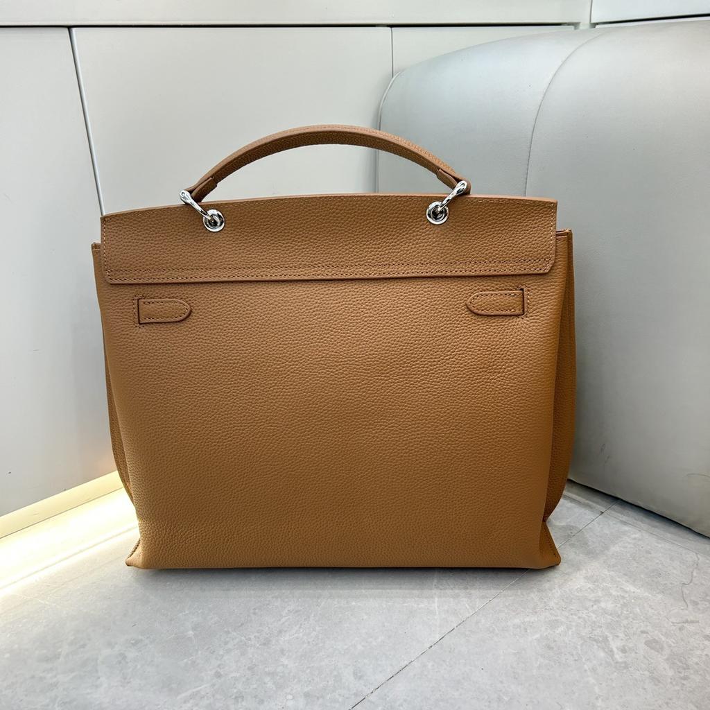 Erste Schicht Rindsleder Litschi-Muster Platin Mode Schulter Umhängetasche Große Kapazität Handtasche