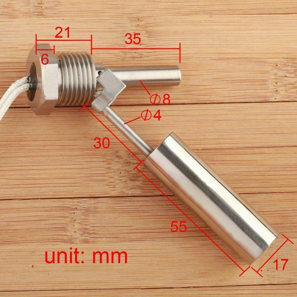 Horizontal Tank Liquid Float Switch Water Level Sensor Stainless Steel 50W 220V