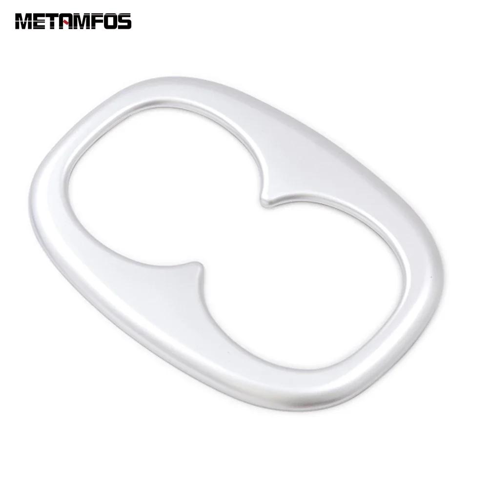 Interior Accessories For Mitsubishi Eclipse Cross 2017-   Carbon Fiber Rear Seat Water Cup Holder Frame Car Styling ABS Matte Plastic