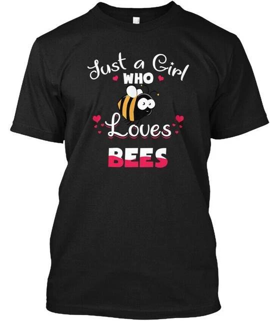 Farmer Just A Girl Who Loves Bees Funny T-shirt Made in the USA Size S to 5XL S