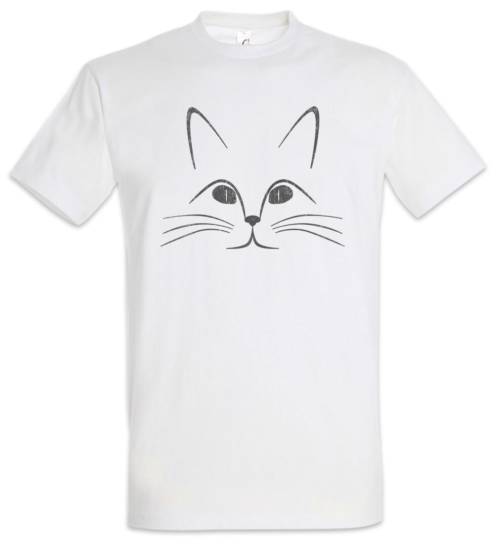 Cat Face Mens T-Shirt Mens Womens Tees Top Cats Cats Cat Addicted Lover Kitty Kitten Lovers L