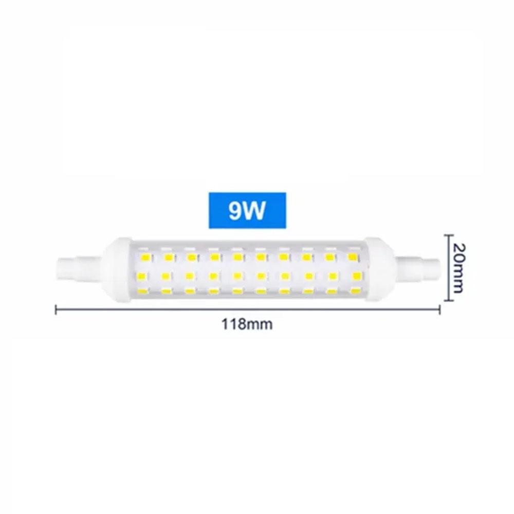 

R7S светодиодный 118 мм 78 мм с регулируемой яркостью 2835 SMD лампа стеклянная трубка 10 Вт 15 Вт замена галогенной лампы переменного тока 220 В 230 В R7S прожектор 220V J118 9W теплый белый