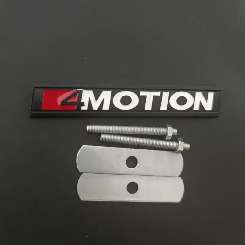 3D Metal 4 MOTION Logo Front Grille Badge Emblem Decals for VW Golf Tiguan Touareg Passat Polo Jetta Car Stickers Chrome zf3