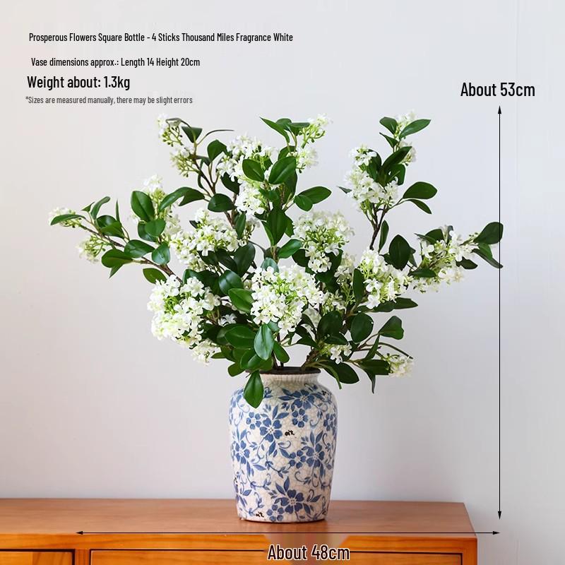 Chinese Blue and White Porcelain Ceramic Vase for Home Decor
