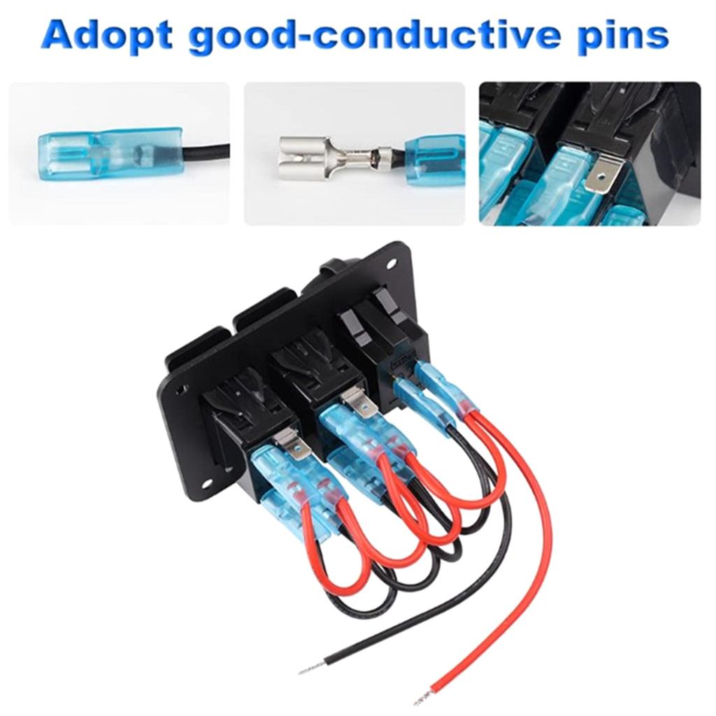 Convenient Combination CaravansPanel Switch Rockers Light Toggle LED Indicator Double USB Chargers with Fireproof Design