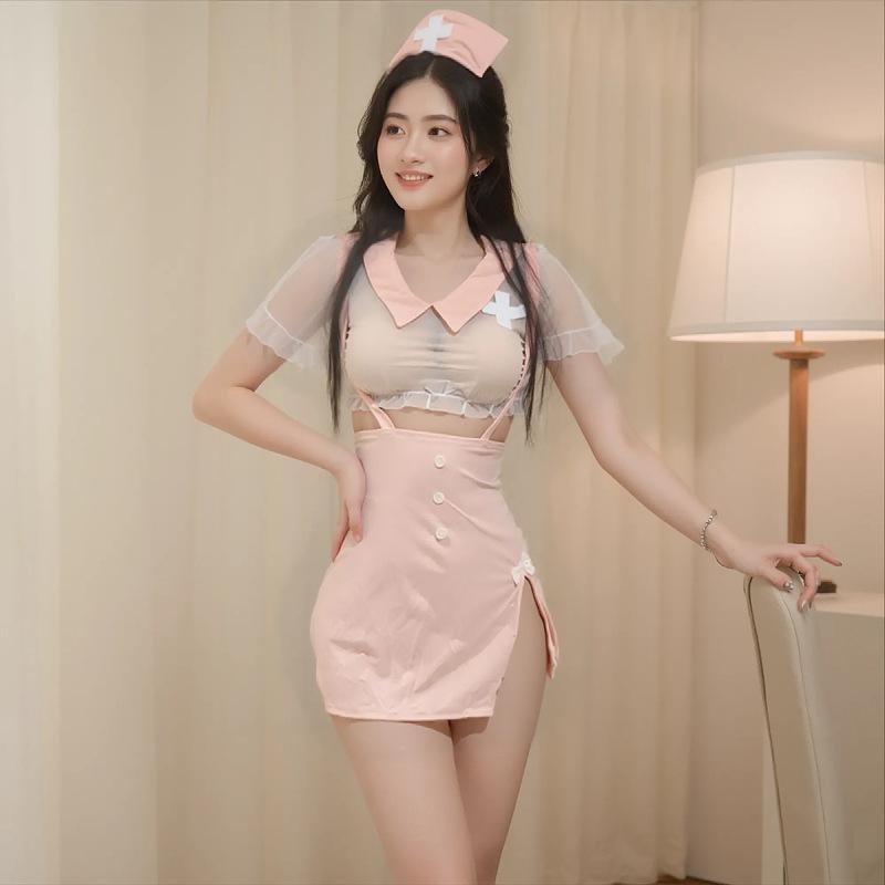 Sex Lingerie Pure Desire Cosplay Cute Nurse Uniform Sexy Hip Skirt Free of Temptation