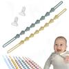 Recommended by Childcare Set of 2 Pacifier Thin Easy To Use with One Easy To Suitable for Boys and Solid Muted Workers Holders, Silicone, Clips,