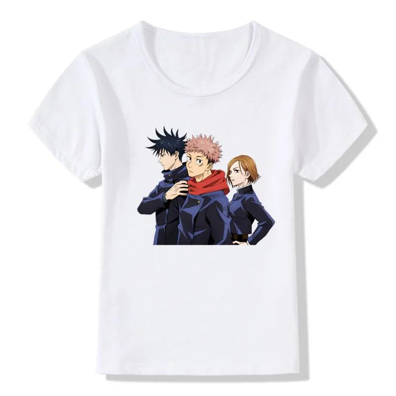 T-shirt Enfant Anime Jujutsu Kaisen Impression Cartoon Drôle T-shirt Garçon Été Manches Courtes Vêtements Bébés Filles Hauts Enfants,HKP5469