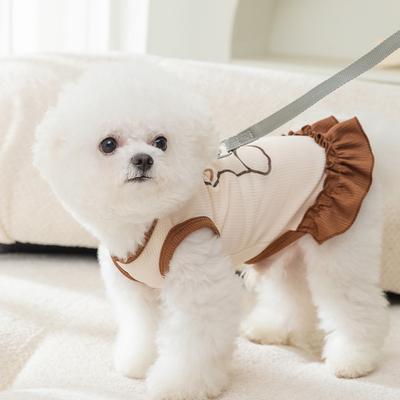 Traktion Paar Teddy Bigbear Kleiner Hund Sommer Zwei Füße Dünn Sommer Haustier Welpe Hund Weste Hundekleidung