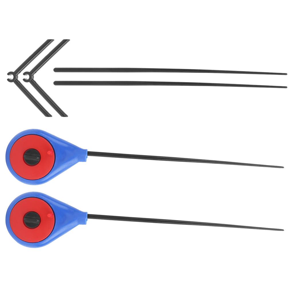 2 Set Vinter Bärbart Mini Isfiskespö Enkelt Fiskespö Enhet TillbehörskitBlå