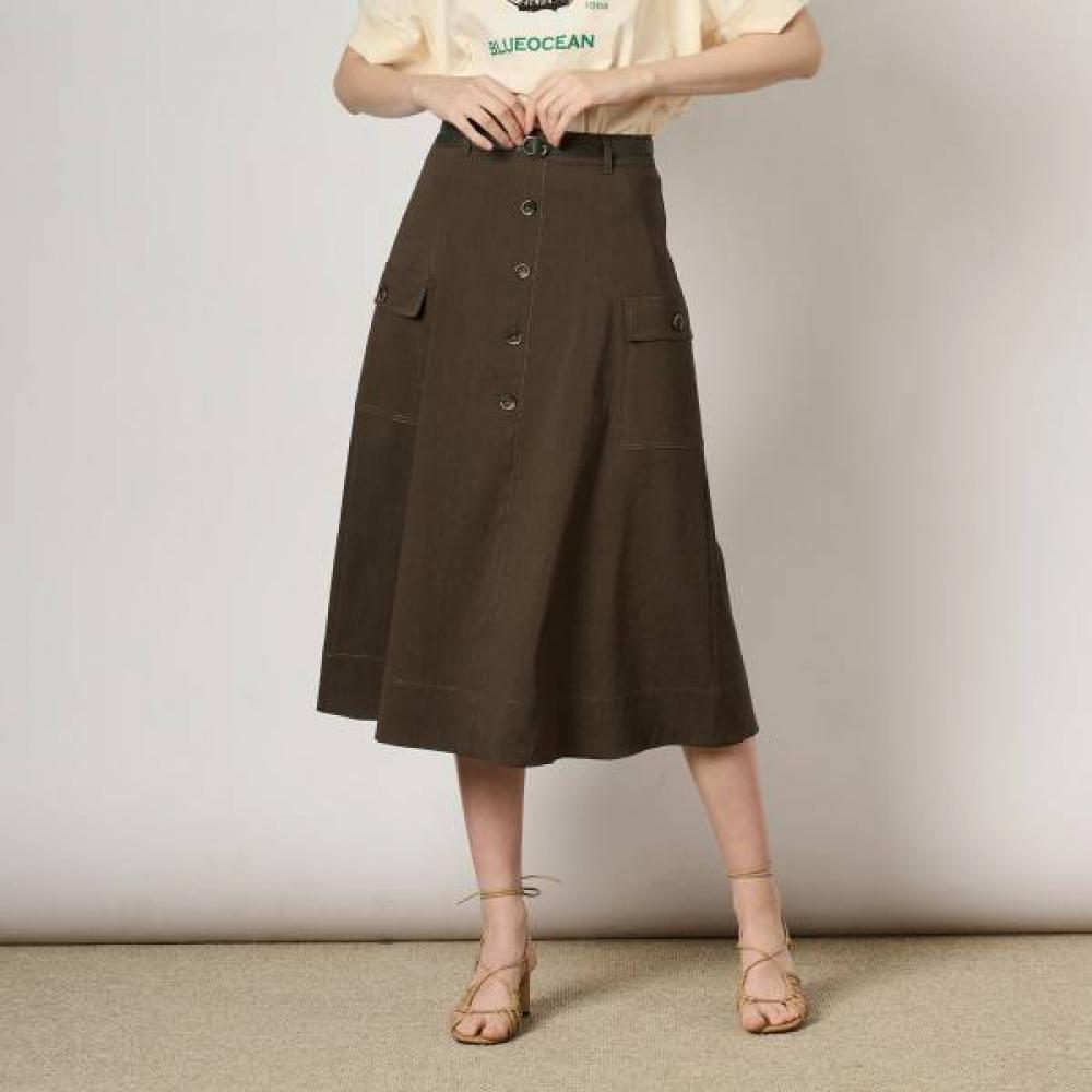 Bcbg Stitch Line Flare Skirt B4m4s223