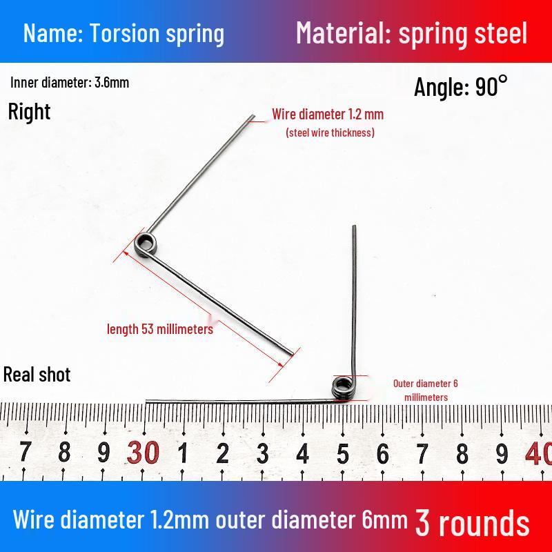 Torsion Spring Steel 0.3-3.0 for 90/180° Clip Trash Can