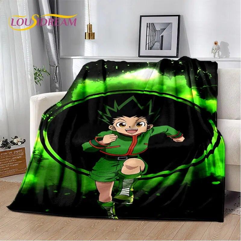 Anime Hunter×Hunter VxH kreslená měkká plyšová deka, flanelová deka přehoz do obývacího pokoje Ložnice Pohovka Pohovka Piknikový kryt