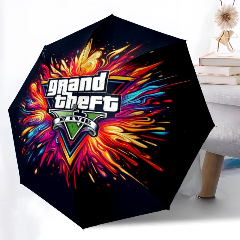 Vibes Vice City Folding umbrella 8 paraphenoid bones Suitable for all seasons outdoor light Three folds