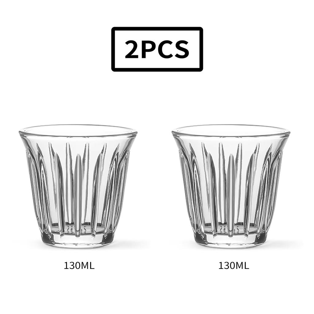 MHW-3BOMBER 130ml Glass Coffee Cup Art Wine Glasses Vacuum Electroplated Anti-scald Water Mugs Chic Home Barista Accessories