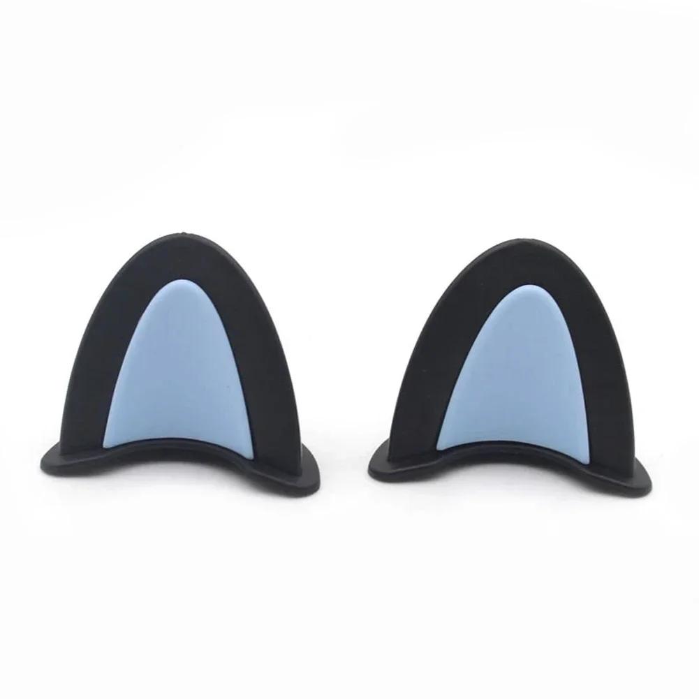 2pcs Cute Motorcycle Helmet Cat Ears Electric Car Motocross Stickers Driving Styling Universal Helmet Decoration Accessories