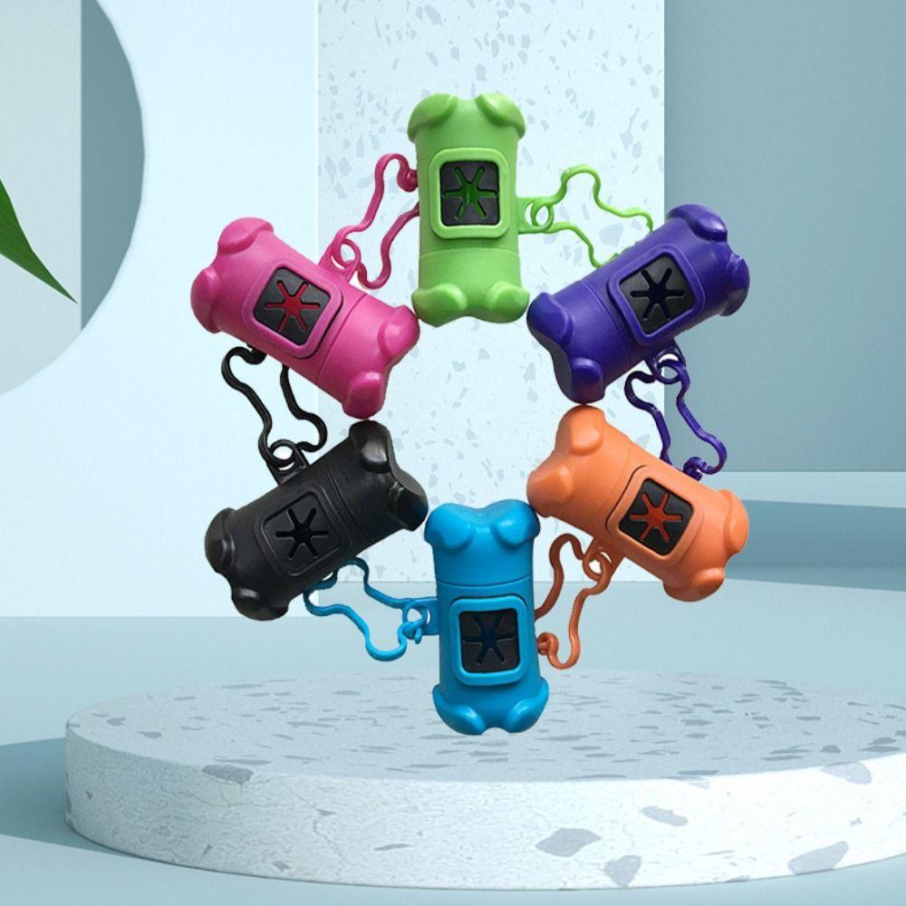 

Portable Dog Waste Bag Holder Bone Shaped Pet Garbage Bag Case Carrier Pet Poop Bag Dispenser Home синий