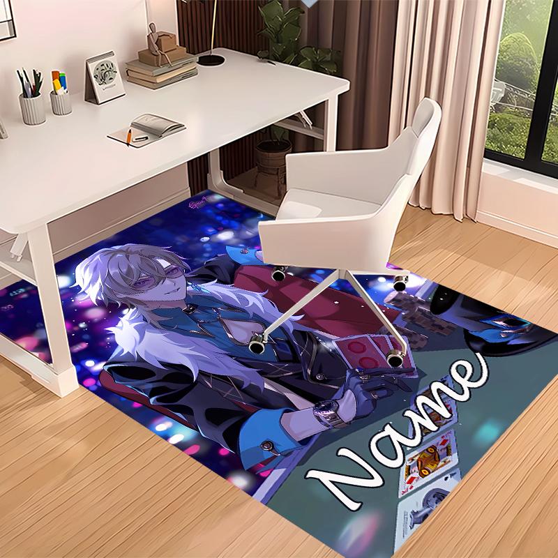 Custom personalization Anime Honkai Star Rail Aventurine Print Area Rug - Soft, Washable Non-Slip Indoor Mat,Living Room,Home&Office Decorative Rug
