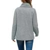Autumn and Winter Women's Plus Size High Neck Casual Twist Solid Color Long Sleeve Sweatshirt