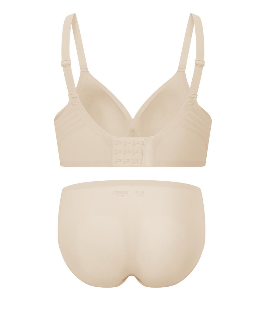 Elleuineoweeo [Premium][Cool Mesh] Shading Bra & Panty Set Support Fit - Skin