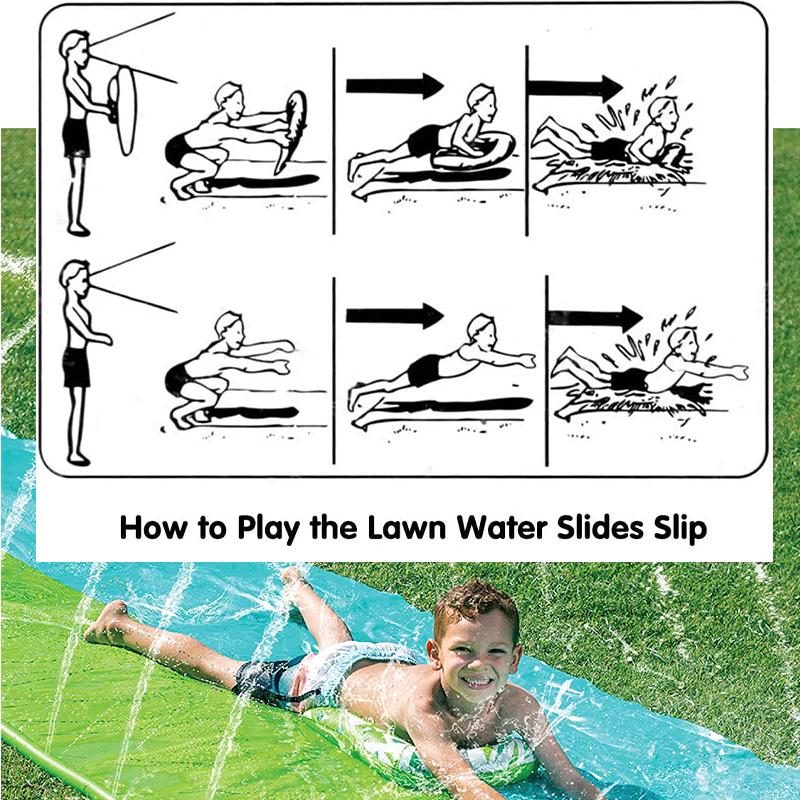 Inflatable Lawn Water Slide Summer Swimming Pool Waterslides Kids Outdoor Water Play Game Backyard Water Toy Sprinkler