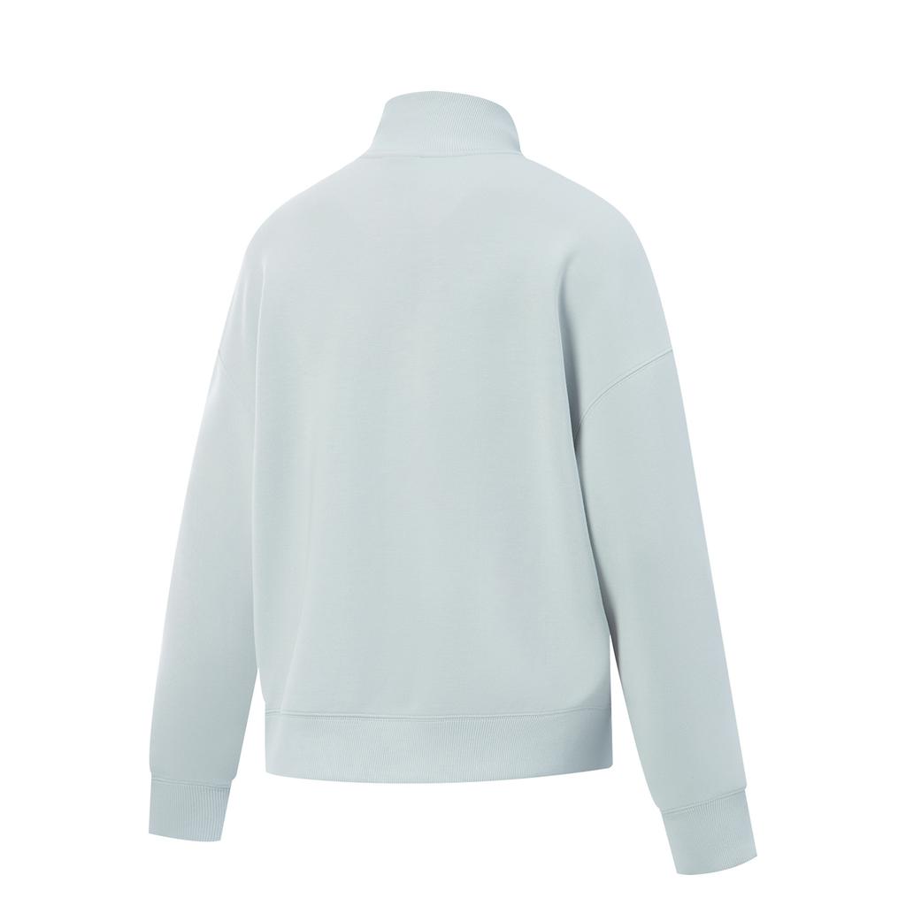 Li Ning Fitness Series Loose Stand Collar Logo Jacket Women Jacket AWDVF84-3