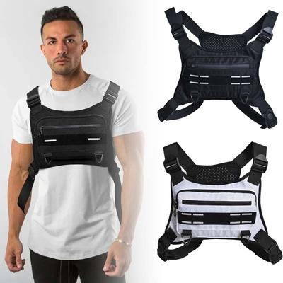 Riñonera Deportiva Ajustable para Correr, Chaleco para Correr, Riñonera Reflectante Delantera con Soporte para Teléfono, Chaleco Transpirable para Ciclismo