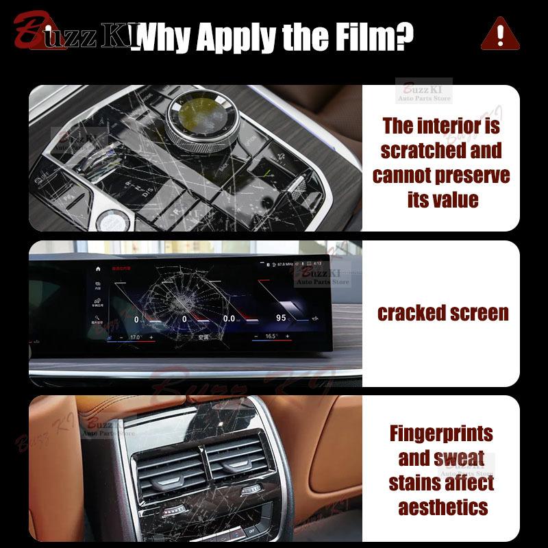 For MAZDA CX-30 CX30 2020-2024 Car Interior Center Console GearBox Panel Navigation Transparent TPU Protective Film Anti-scratc