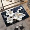 VIKAMA Minimalist Butterfly Quick Drying Anti-Slip Floor Mat for Bathroom Entrance - Non-Slip Carpet Mat