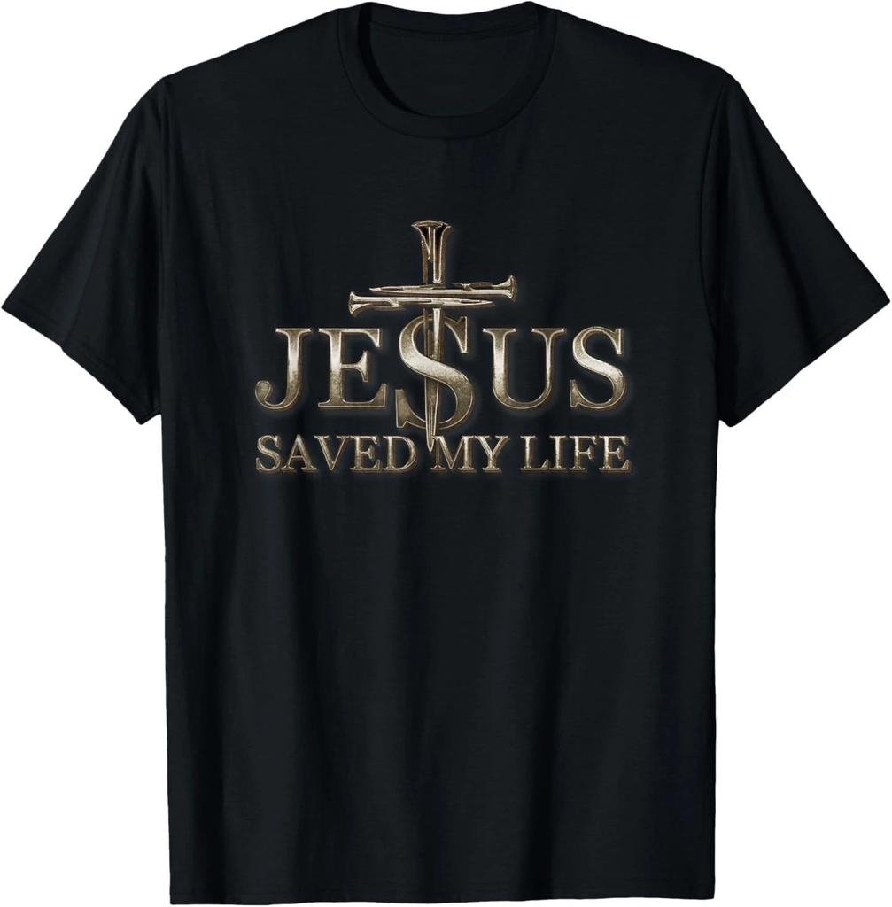 Jesus Christus rettete mein Leben Geschenk für Frauen Männer T-Shirt