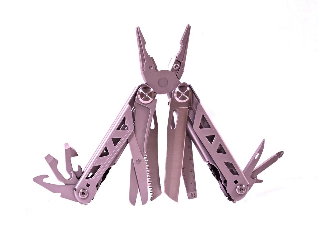 Outdoor Multi-function Multi-tool, Stainless Steel, Foldable, Instruction Manual Included