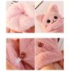 Cute Cat Plush Half Finger Gloves for Students - Warm and Thick Winter Wear