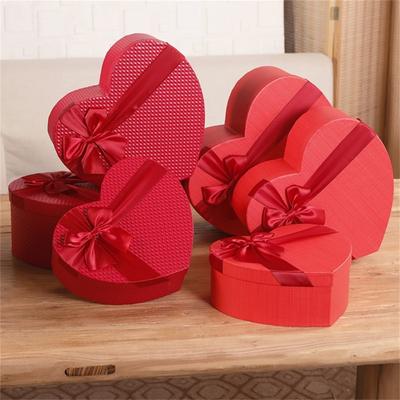 Gift Box with Bowknot Multi-Purpose Paper Flowers Heads Packaging Box for Birthday