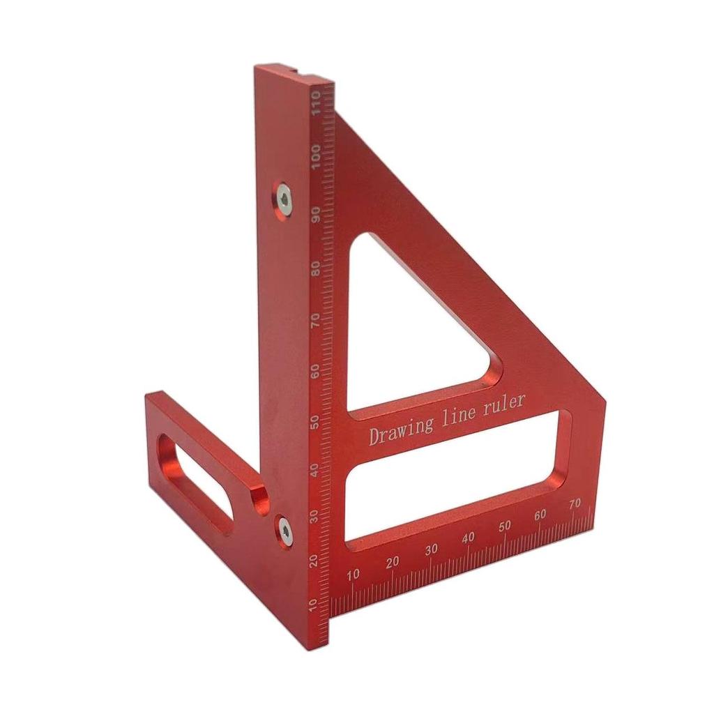 Multifunctional Aluminum Right Angle Triangle Woodworking Ruler
