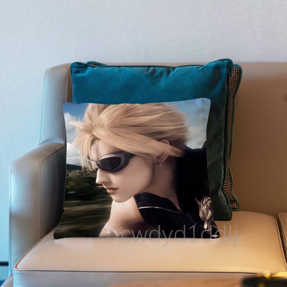 FFinal Fantasy VII Cloud Cushion Cover Pillow Cover Decor Pillowcase Printed Cushion Case For Couch