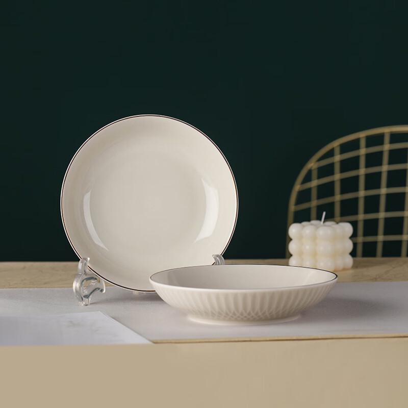 Керамические обеденные тарелки в скандинавском стиле, Цзиндэчжэнь, глубиной 7 дюймов.