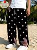 Men's casual pants straight-leg pants trousers casual loose POD to map can be determined Europe and America