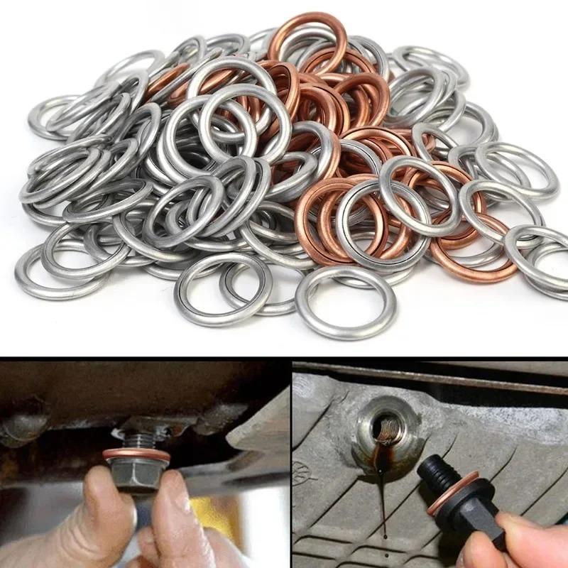 Těsnění vypouštěcího šroubu olejové vany motoru Těsnění vypouštěcího šroubu Podložka Hliníkový těsnicí kroužek Zátka vypouštěcího šroubu převodového oleje Těsnění Díl pro automobily
