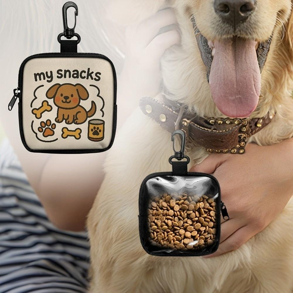 Transparent Window Dog Training Bag Portable Pet Snack Bag Dog Treat Pouch Puppy Training